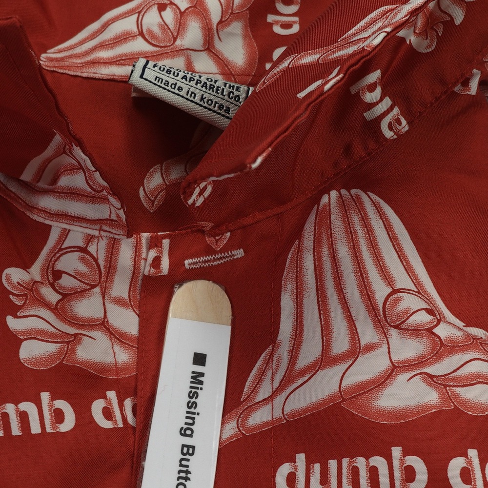 Platinum FUBU Shirt Mens XXL Red Fat Albert Dumb Donald Streetwear Short Sleeve - Picture 12 of 16